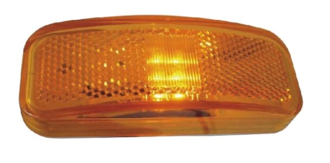 4" x 1-1/2" LED Marker/Clearance Light, Amber, with Reflex