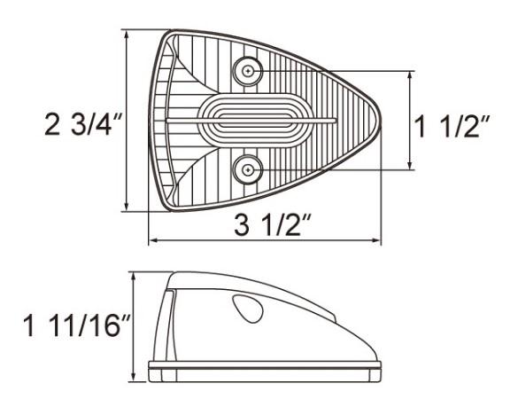 LED Cab Marker Light, Amber, 15 LED — view 2